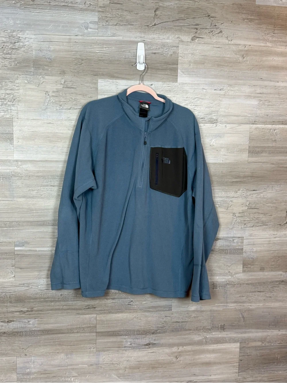 The North Face Polartec Fleece 1/4 Zip Pullover Jacket Mens XL Blue